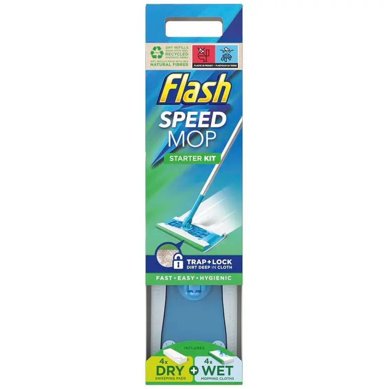 FLASH SPEEDMOP STARTER KIT WITH 4 WET/DRY REFILLS
