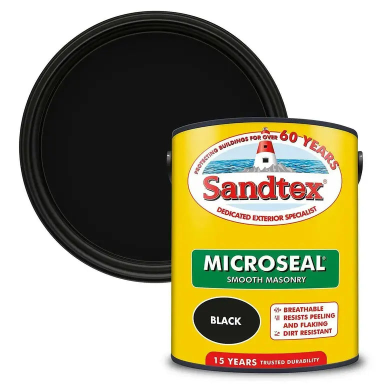 PEINTURE MURS EXTÉRIEURS LISSE NOIRE SANDTEX MICROSEAL ULTRA 2,5L