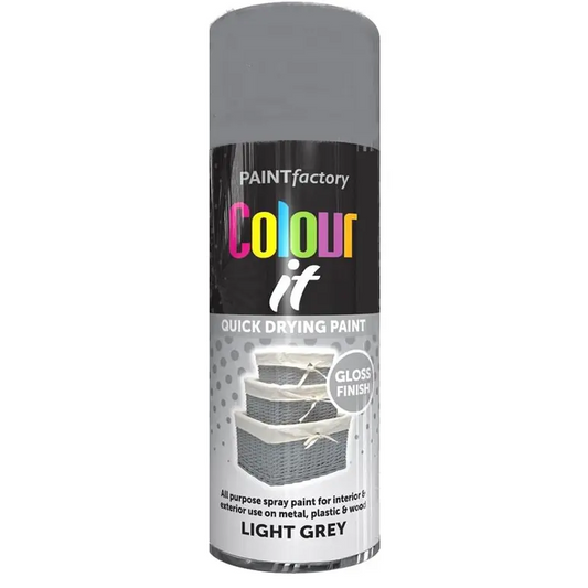 PEINTURE EN BOMBE GRIS CLAIR BRILLANT 400ML