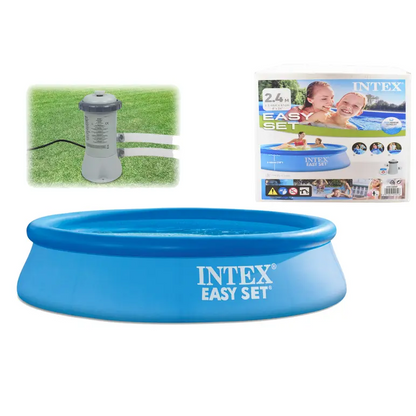 Piscine Intex de 2,44 m, piscine facile à monter avec pompe de filtration