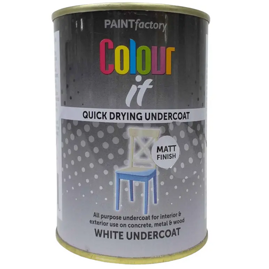 PAINT FACTORY COLOUR IT QUICK DRYING WHITE UNDERCOAT PAINT 300ML