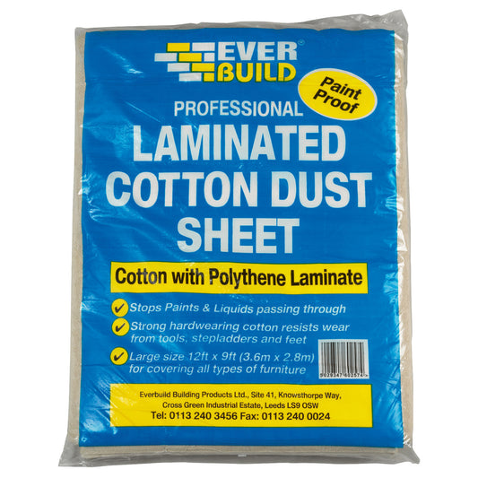 LAMINATED COTTON DUST SHEET 12 X 9