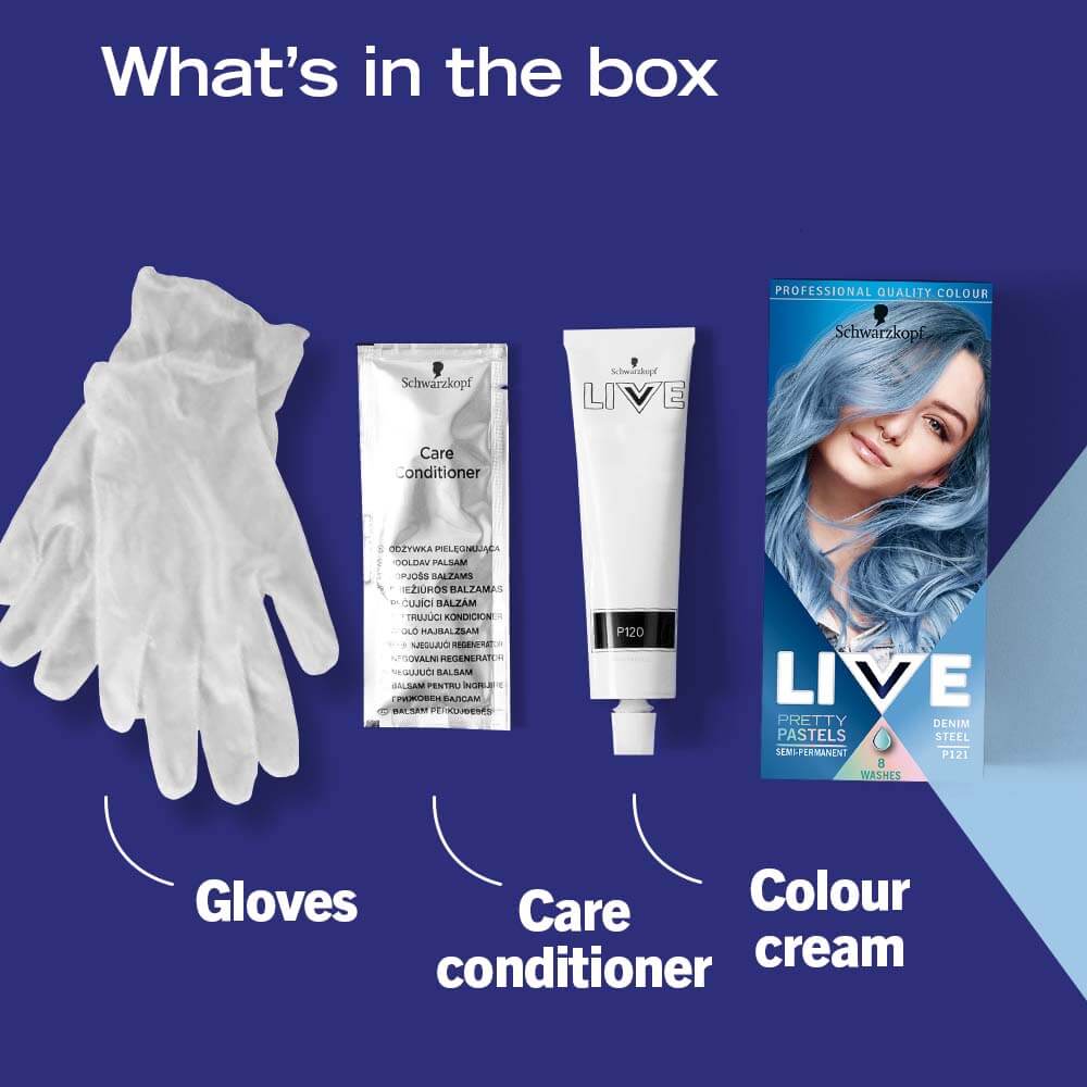Schwarzkopf LIVE DENIM STEEL COLORATION SEMI-PERMANENTE P121