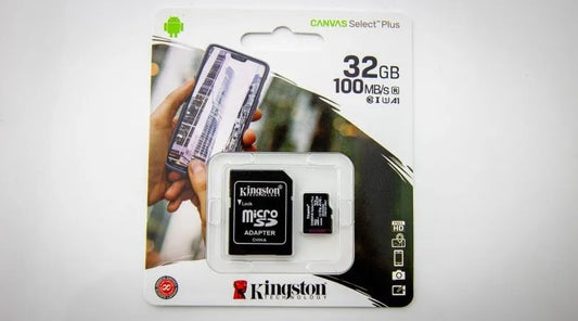 Carte Micro SD Kingston 32 Go 100 Mo/s Classe 10 Mémoire Téléphone SDXC & Adaptateur