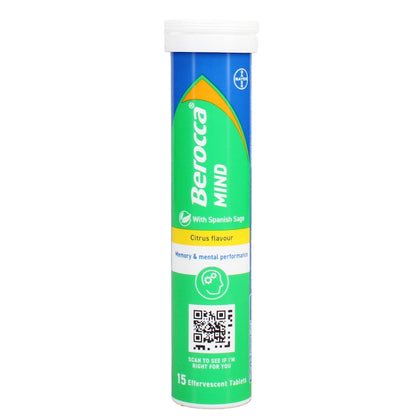 Berocca Mind Effervescent Tablets Citrus 15's