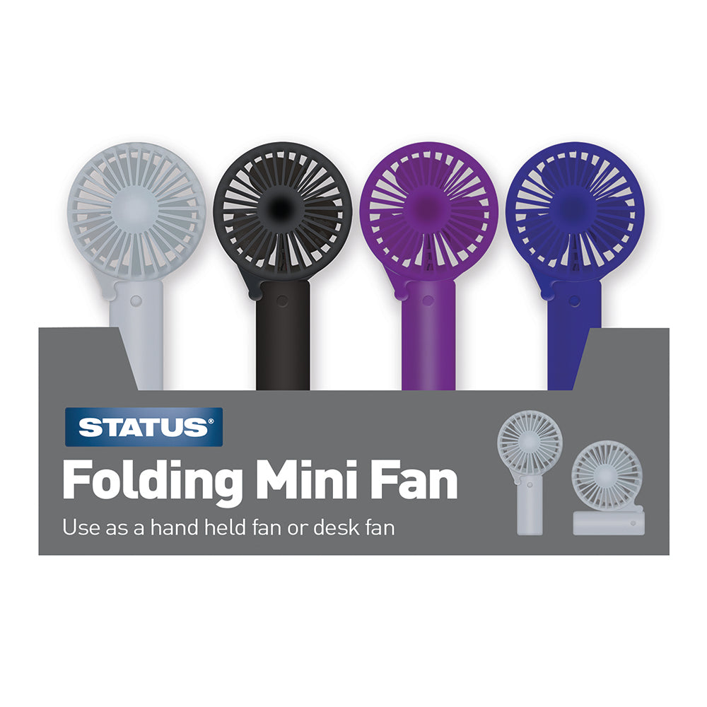 Dual Position Hand Held Mini Fan -Air Blast -2 x AA Batteries Included