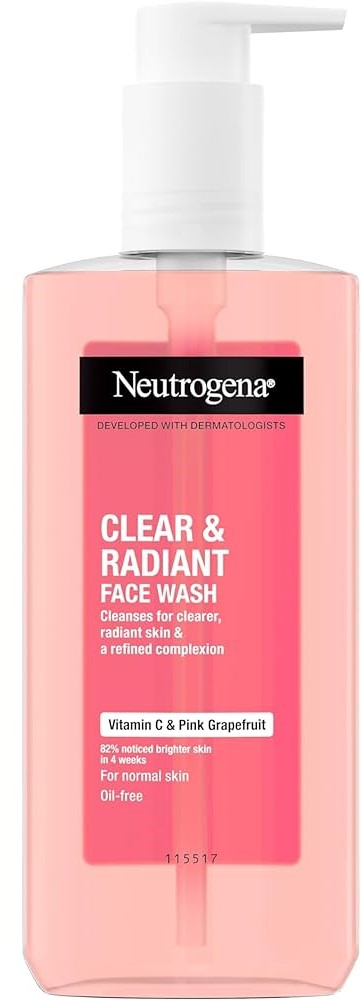 Neutrogena Visibly Clear Gel Nettoyant Pamplemousse Rose Pompe 200ml