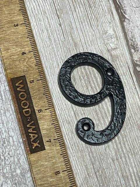 ANTIQUE DOOR FURNITURE 75mm NUMERAL NO.9