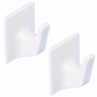 Self Adhesive Hooks, Small Rectangular White