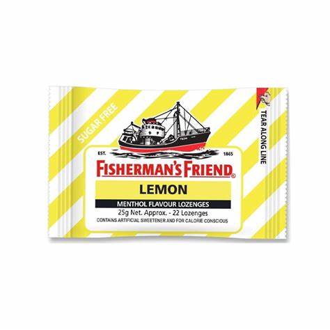 Fisherman's Friend Sugar Lemon Menthol Lozenges Sweeteners 25g