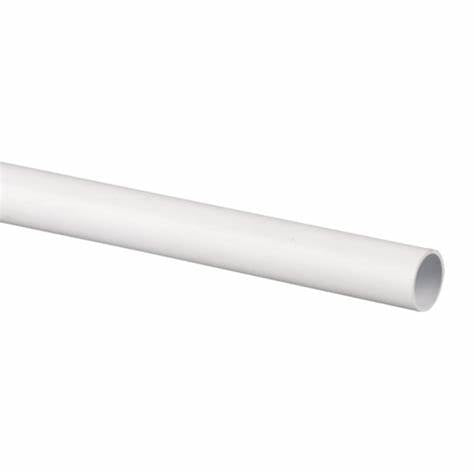 Overflow Pipe, White, 2 Metres X 21.5mm