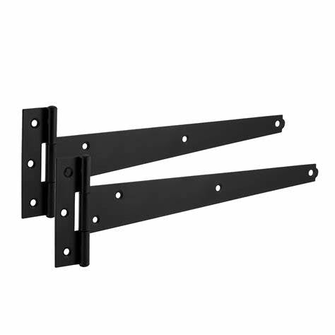Tee Hinges, Black Japanned, Medium Duty 400mm (16")