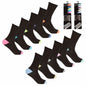 Ladies 5 Pack Contrast Heel & Toe Socks