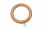 Curtain Pole Rings With Fixed Eyelet, Light Brown Plastic, Internal Diameter 28mm (To Fit Curtain Poles Up To 20mm Diameter)