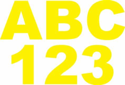 Reflective Yellow Self Adhesive Vinyl Letter B (75mm)