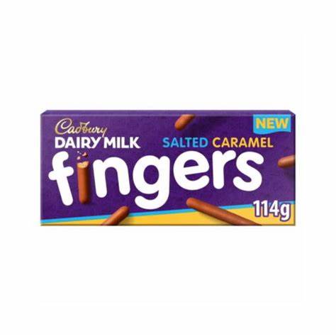 Cadbury Dairy Milk Fingers Salted Caramel Flavor VEGETARIAN 114G