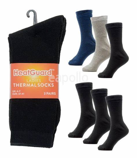 Mens 3 Pack Assorted Colour Thermal Socks
