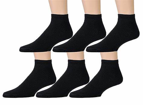 Men's 5 Pack Black Sports Socks