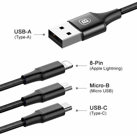 3 in 1 Cable TYPE C MICRO AND IPHONE CHARGING CABLE