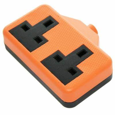 Nylon (Orange) Extension Sockets, 2-Gang 13 Amp