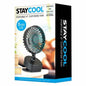 StayCool Mini 4'' Portable USB Rechargeable Clip Desk Fan - Black