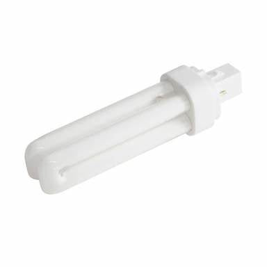 Energy Saving CFL G24D Compact Lamps, Double Tube With 2-Pin Base, 18W Cool White