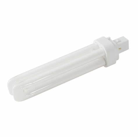 Energy Saving CFL G24D Compact Lamps, Double Tube With 2-Pin Base, 26W Warm White