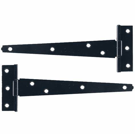 Tee Hinges, Black Japanned, Medium Duty 400mm (16")