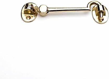 Cabin Hooks, Silent, Solid Brass 75mm (3")