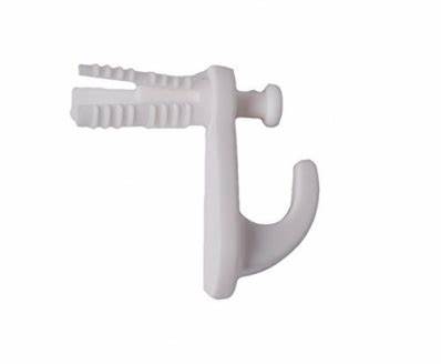 Crochets pour murs creux/portes creuses, plastique blanc