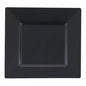 EXTRA VALUE SQUARE  BLACK PLASTIC PLATES 23CM