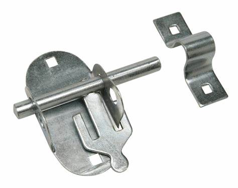 Verrous de portail, type ovale, zingués 100mm (4")