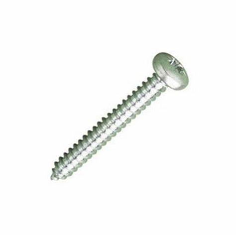 8 vis autoforeuses 3/4", tête cylindrique Pozidriv, zingué blanc