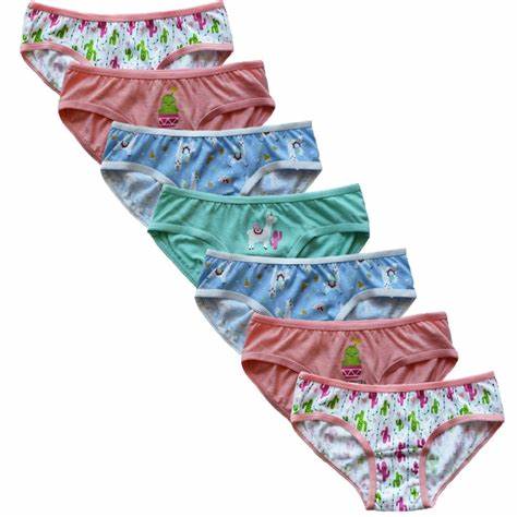 7-Pack Girls Briefs Comfortable Cotton Underwear for Girls 3-4 years