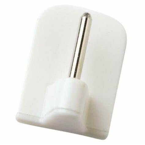 Fil de Rideau Adhésif avec Crochets Extrémités et Centraux pour Fenêtres UPVC, Blanc (2 X Extrémités, 1 X Centraux)