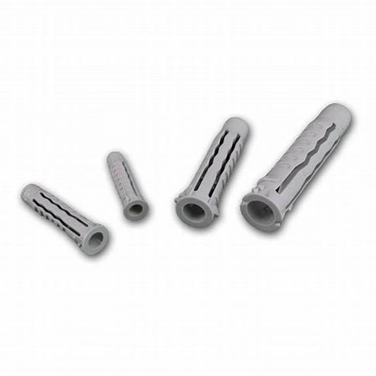 Wall Plugs, Multi-Purpose, Grey (4 X Size 4 Drill, 10 X Size 6 Drill, 8 X Size 8 Drill & 2 X Size 10 Drill)