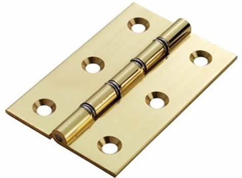Solid Polished Brass DSW Hinges, 75mm (3")
