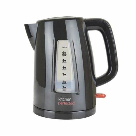 KitchenPerfected Eco-Friendly 3Kw Fast Boil Cordless Kettle - Black