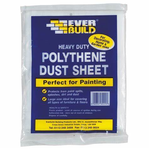 POLYTHENE DUST SHEET 12 X 9