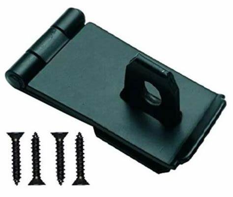 Safety Hasp & Staples, Black Japanned 115mm (4.1/2")
