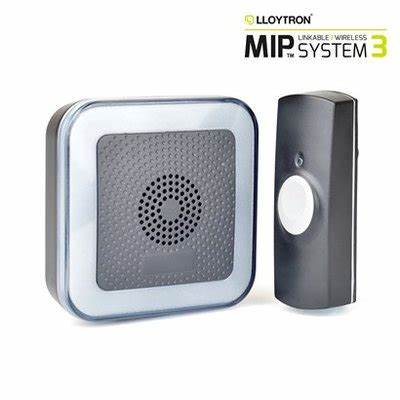 Lloytron MIP3 - Kit de Carillon de Porte 32 Mélodies pour Malentendants - Noir