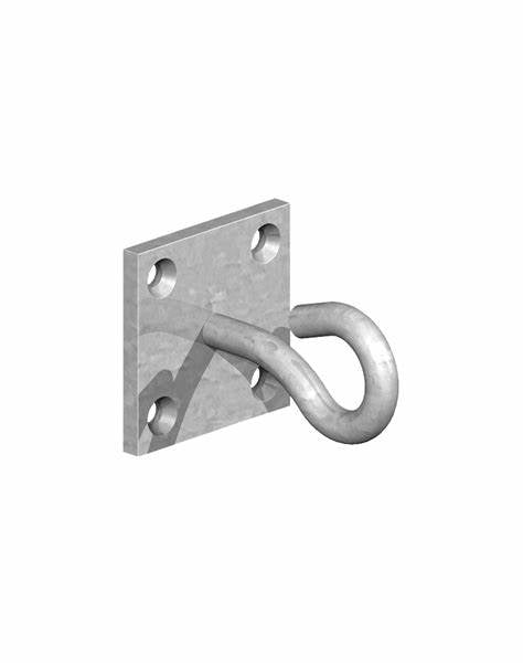 Hook On Plates, Galvanised Steel 8mm 1pk