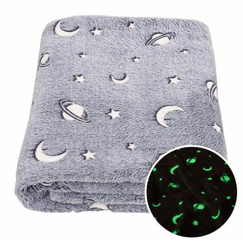 Throw/ Blankwt Glow in the Dark DinoFun Kids' Bedroom Decor