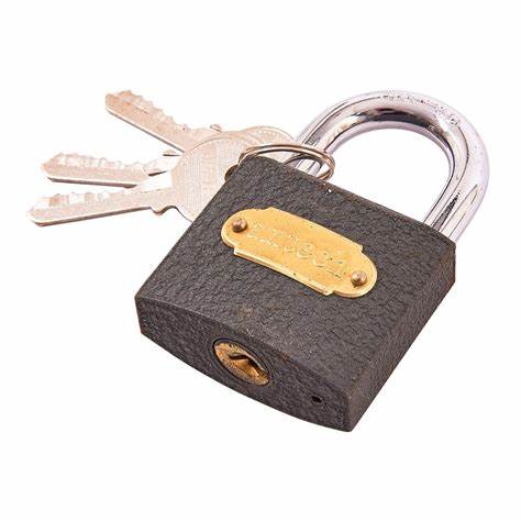Cadenas, fer noir ultra-robuste 50 mm (2 po) avec 2 clés, 1 unité