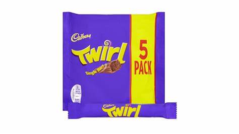 Cadbury Twirl Chocolate Bar 5 Pack 5 X 21.5g