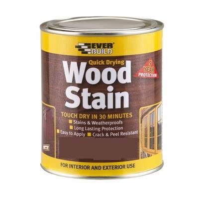 Everbuild Quick Drying Wood Stain 750ml - Teak