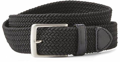 Mens Black Stretchy Belt