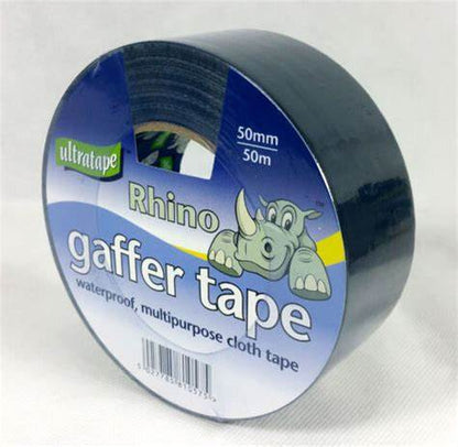 RHINO BLACK GAFFA 50MM X 50M