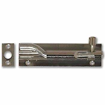 Swan Necked Door Bolts, Chromed 75mm (3")