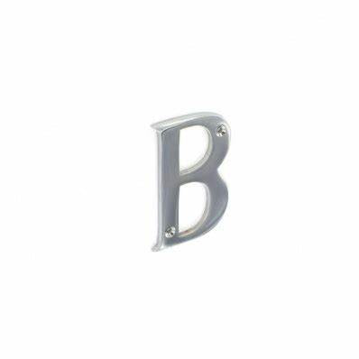 Numerals, Chromed Brass 'B', 50mm (2")